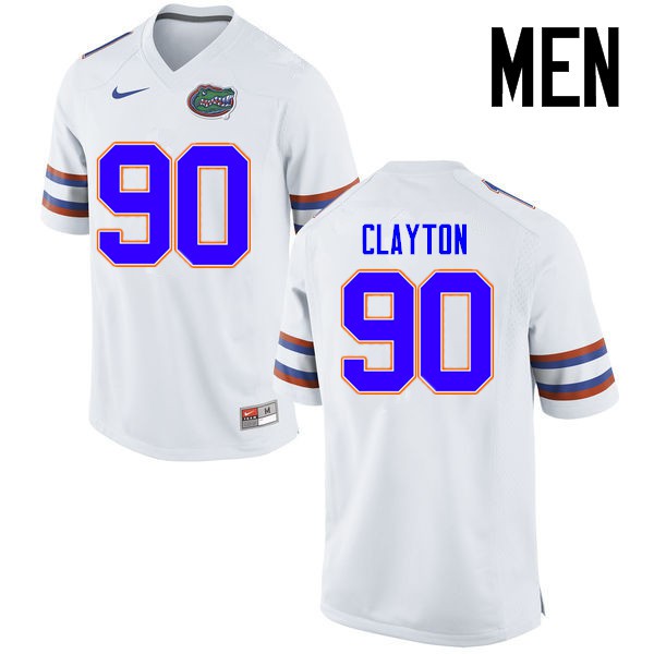 Florida Gators Men #90 Antonneous Clayton College Football Jersey White